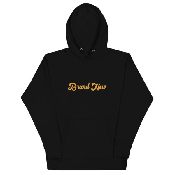 Black Brand New Hoodie with Gold Lettering